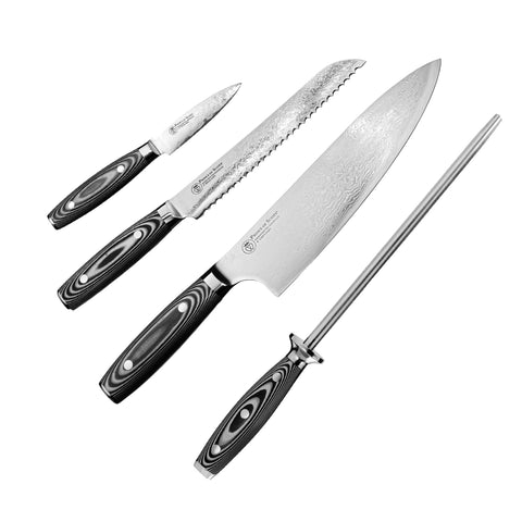 Damascus Knife 4 Piece Gift Set-Kitchen Knives-Prince of Scots-00810032752811-DamascusSet-Prince of Scots