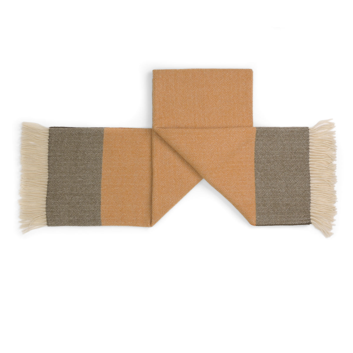 Southampton Home Portofino Herringbone Fine Australian Wool Throw ~ Golden Sand