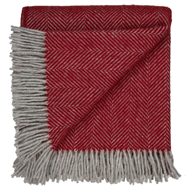 Boon Throw & Blanket Tweed Knitted Throw Blanket; Chili (Red) Pepper