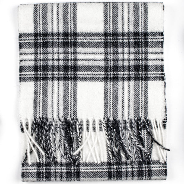 Prince of Scots Merino Lambswool Tartan Scarf (Dress Grey Stewart)-Gifts-Prince of Scots-00810032750756-PrinceScarf09-Prince of Scots
