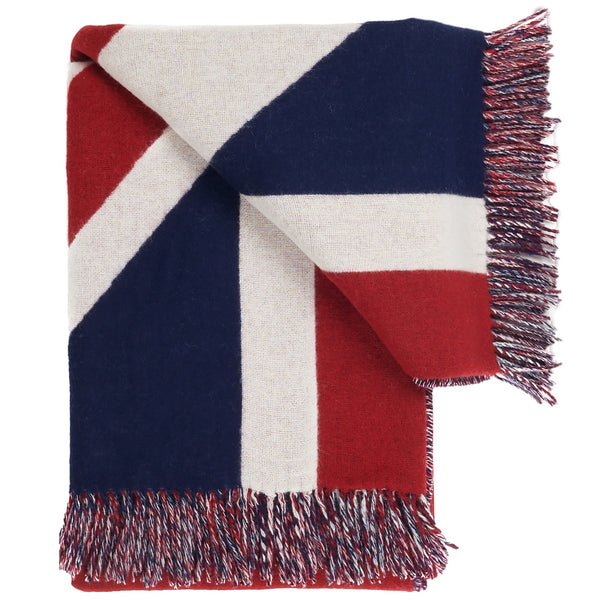 Prince of Scots Union Jack Merino Wool Throw-Throws and Blankets-[bar code]-UnionJack-Prince of Scots