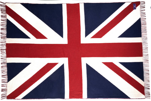 Prince of Scots Union Jack Merino Wool Throw-Throws and Blankets-[bar code]-UnionJack-Prince of Scots