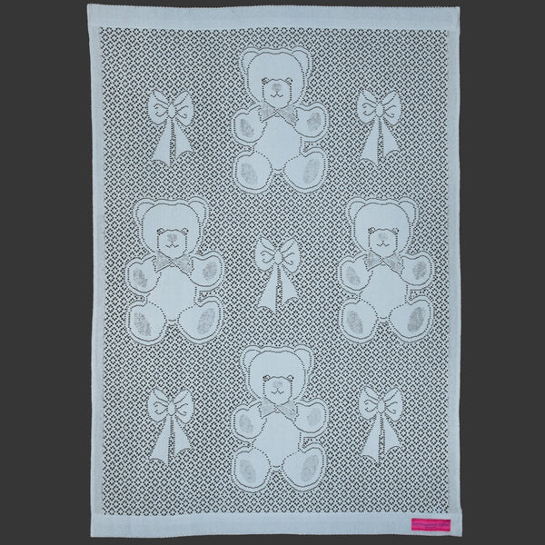 Southampton Home Lace Weave Bears & Bows Baby Blanket ~ Blue ~-Gifts-00810032751418-{sku]-Prince of Scots