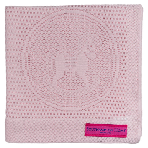 Southampton Home Lace Weave Rocking Horse Baby Blanket ~ Pink ~-Gifts-00810032751258-{sku]-Prince of Scots