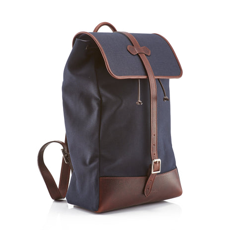 WANDERLUST Cotswold Canvas Backpack ~ Classic Navy-Luggage-[bar code]-NavyCanvasBackPack-Prince of Scots