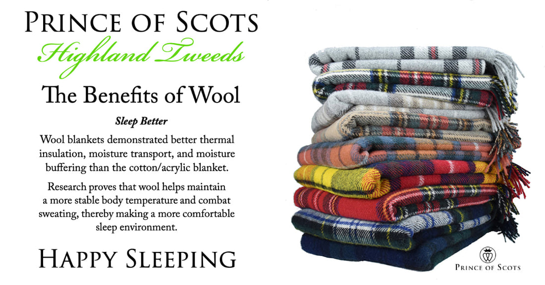 Naptime?  Sleep better under Prince of Scots Highland Tweeds