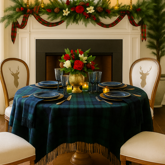 Prince of Scots Black Watch Tartan as Table Cloth