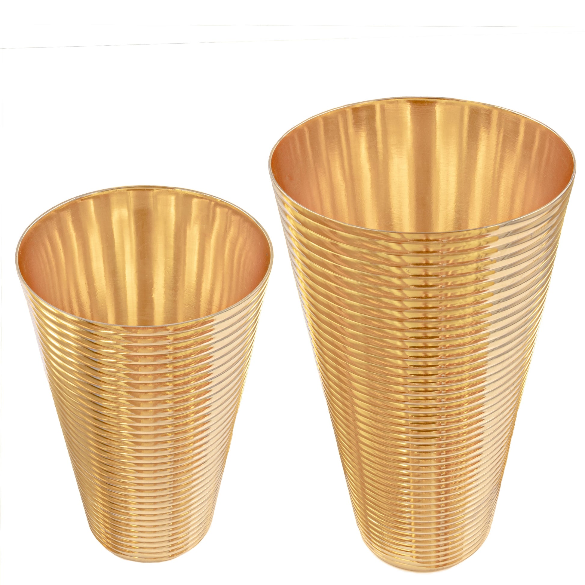 24K Gold Fluted 3-Piece Cocktail Shaker Set-Dining and Entertaining-Prince of Scots-810032754075-FlutedGoldShakerSet-Prince of Scots