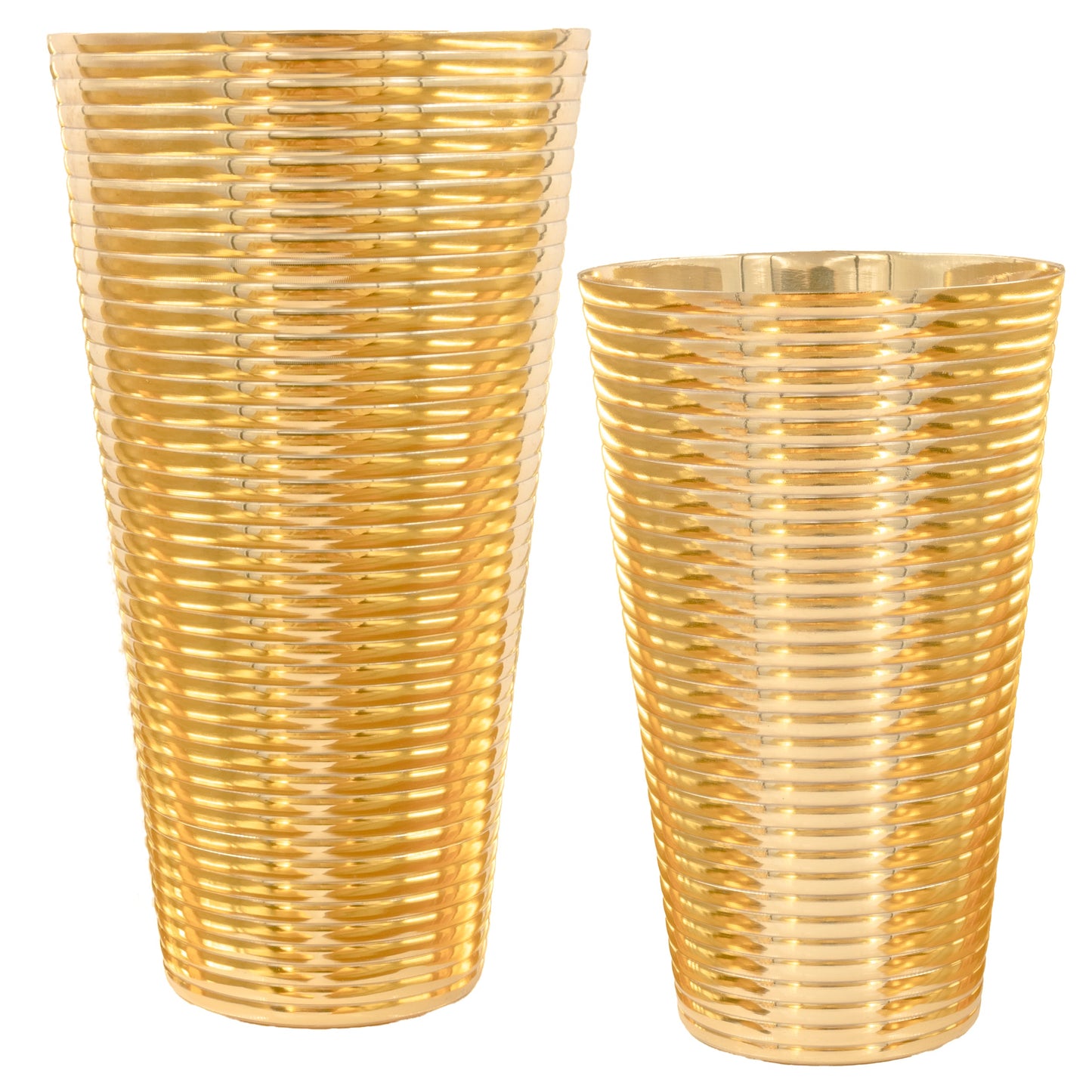 24K Gold Fluted 3-Piece Cocktail Shaker Set-Dining and Entertaining-Prince of Scots-810032754075-FlutedGoldShakerSet-Prince of Scots