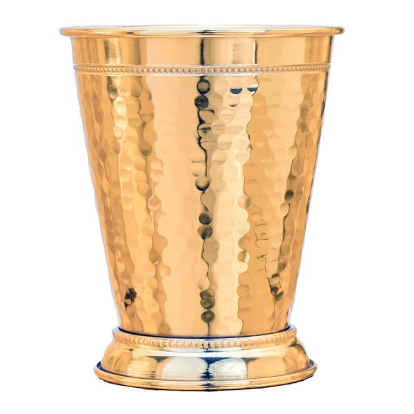 24K Gold Plate Hammered Mint Julep Cup - Limited Edition -Mint Julep-Prince of Scots-810032753948-HammeredGoldMintJulep-Prince of Scots