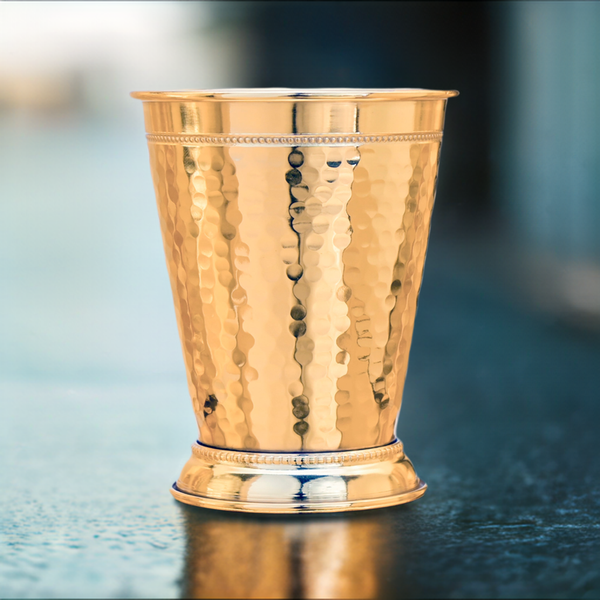 24K Gold Plate Hammered Mint Julep Cup - Limited Edition -Mint Julep-Prince of Scots-810032753948-HammeredGoldMintJulep-Prince of Scots