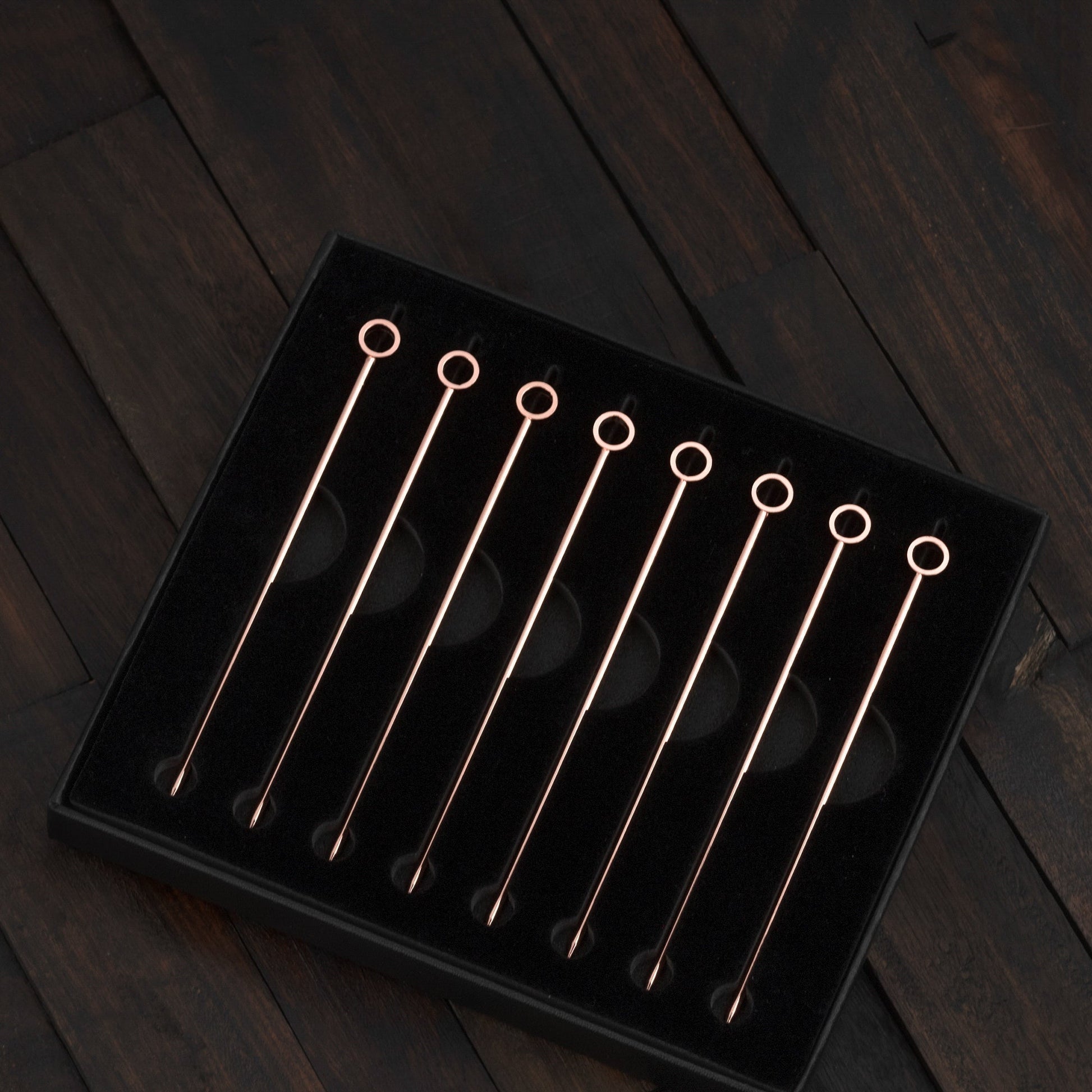 Prince of Scots 8-Pack Professional XL-Cocktail Picks (Copper in Gift Box)-Barware-810032752910-CopperPick8Box-Prince of Scots