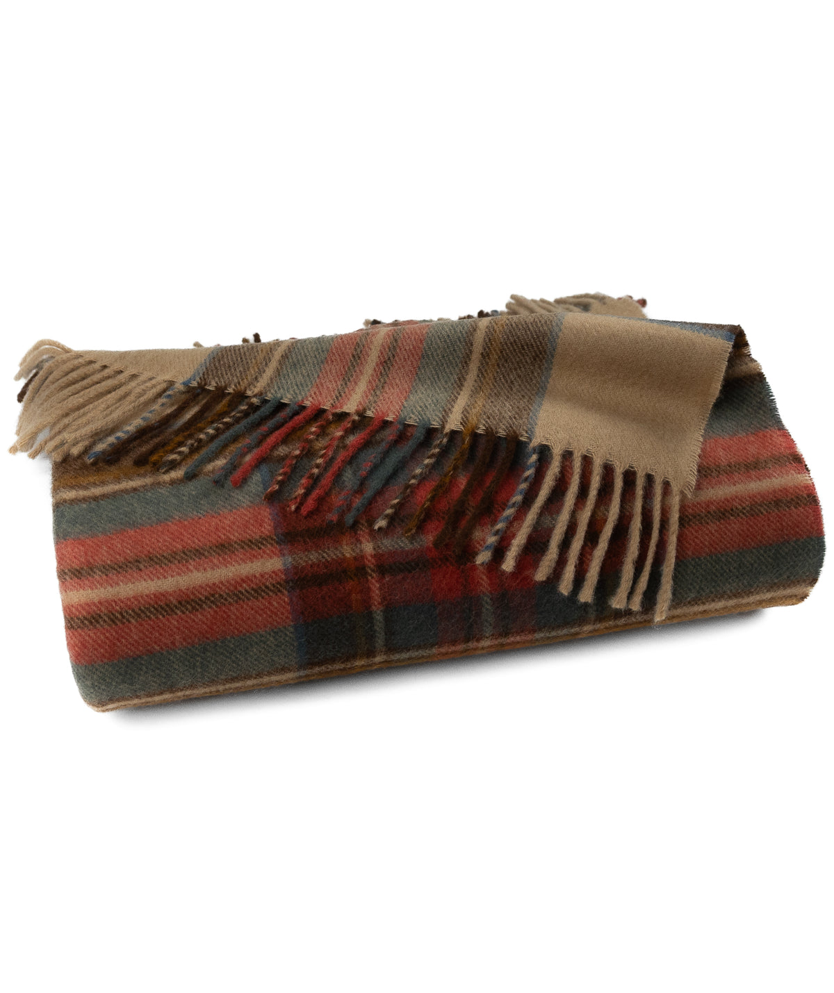 Prince of Scots Merino Wool Throw ~ Antique Dress Stewart ~-Throws and Blankets-[bar code]-Prince of Scots
