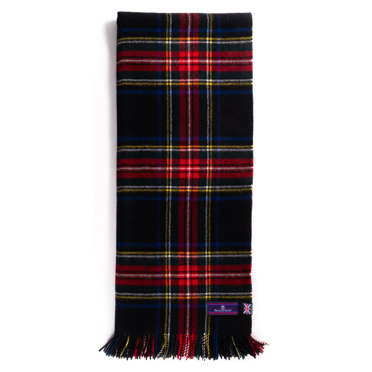 Prince of Scots Merino Wool Throw ~ Black Stewart ~-Throws and Blankets-[bar code]-Prince of Scots