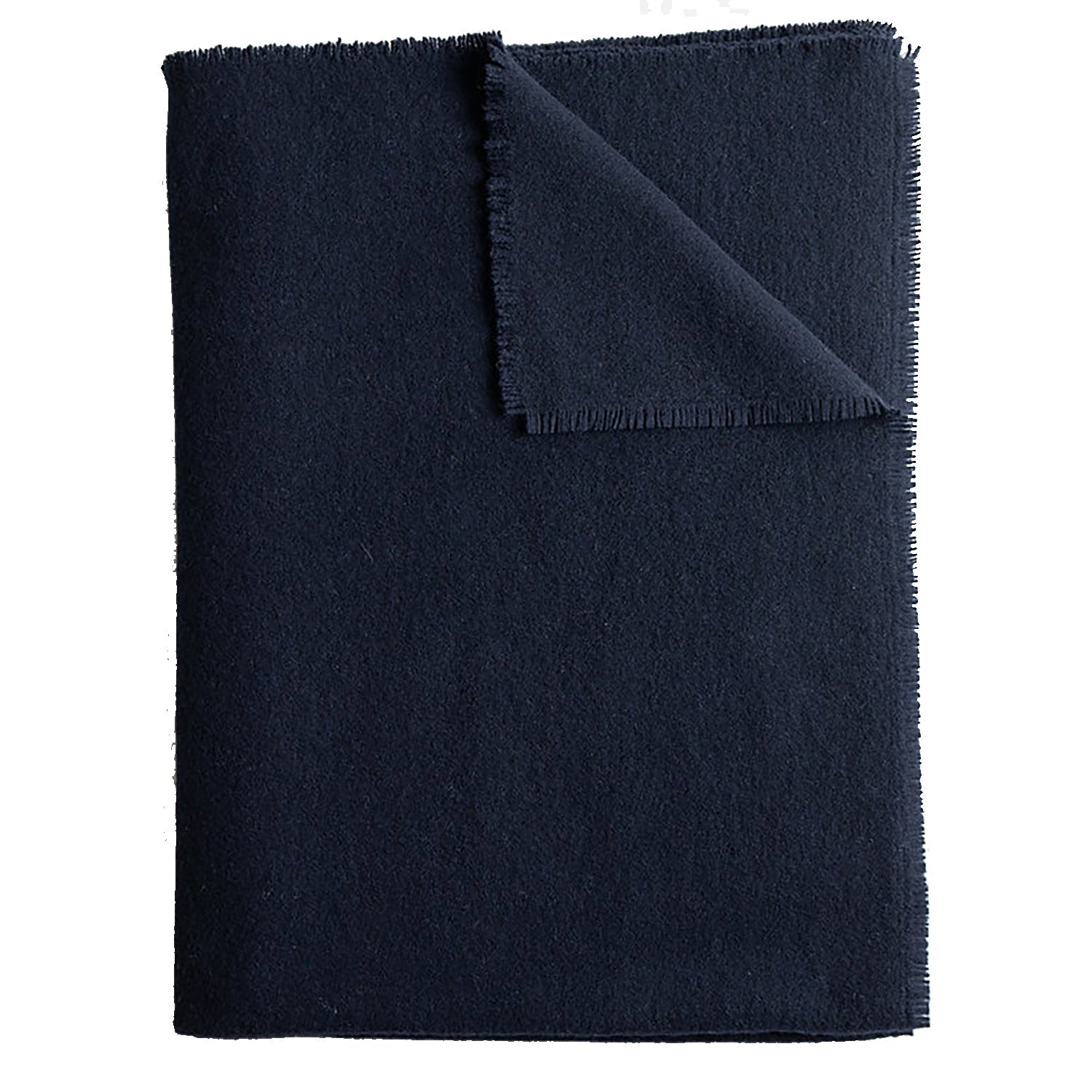 Boucle Extra Fine Merino Wool Throw ~ Midnight Blue ~-Blankets-[bar code]-BoucleMidnight-Prince of Scots