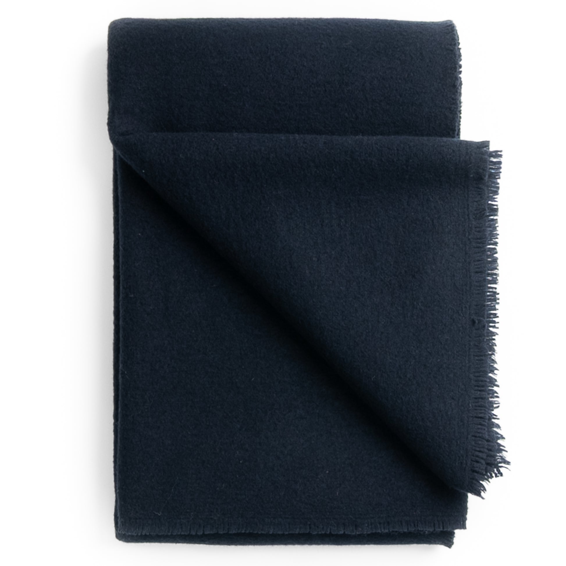 Boucle Extra Fine Merino Wool Throw ~ Midnight Blue ~-Blankets-[bar code]-Prince of Scots