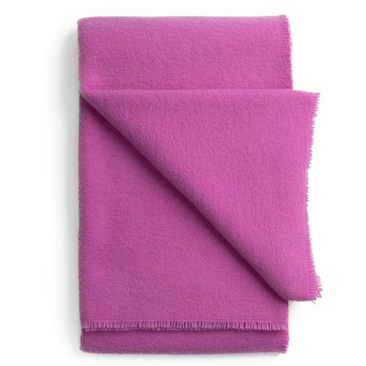 Boucle Extra Fine Merino Wool Throw ~ Pink ~-Blankets-[bar code]-Prince of Scots