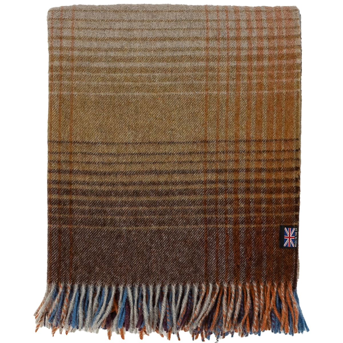 Highland Tweeds Shetland Lambswool Ombre Throw (Burgundy) Available 4/25-Throws and Blankets-[bar code]-Prince of Scots