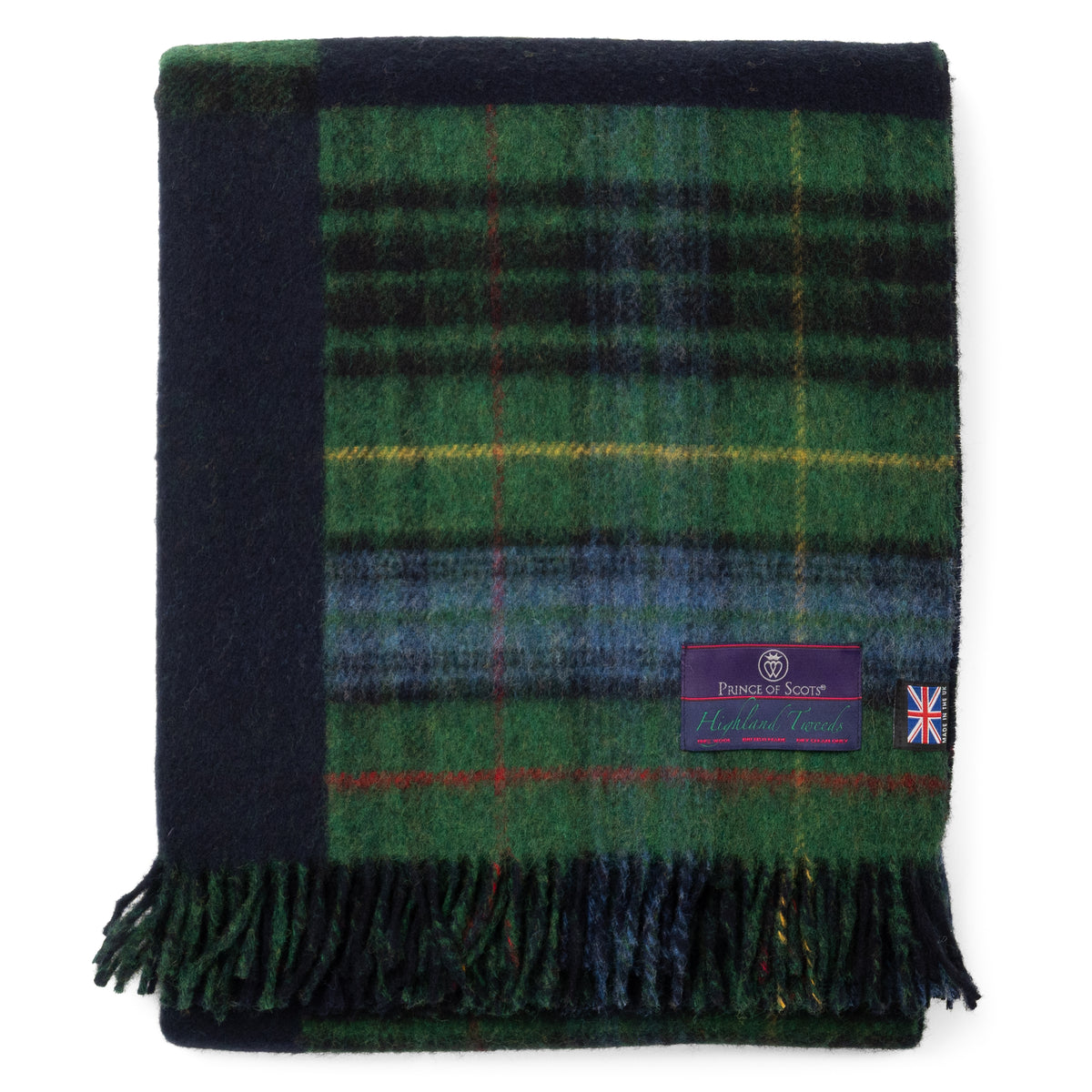 Highland Tweeds Double Cloth Throw (Classic Patchwork)-Throws and Blankets-[bar code]-Prince of Scots