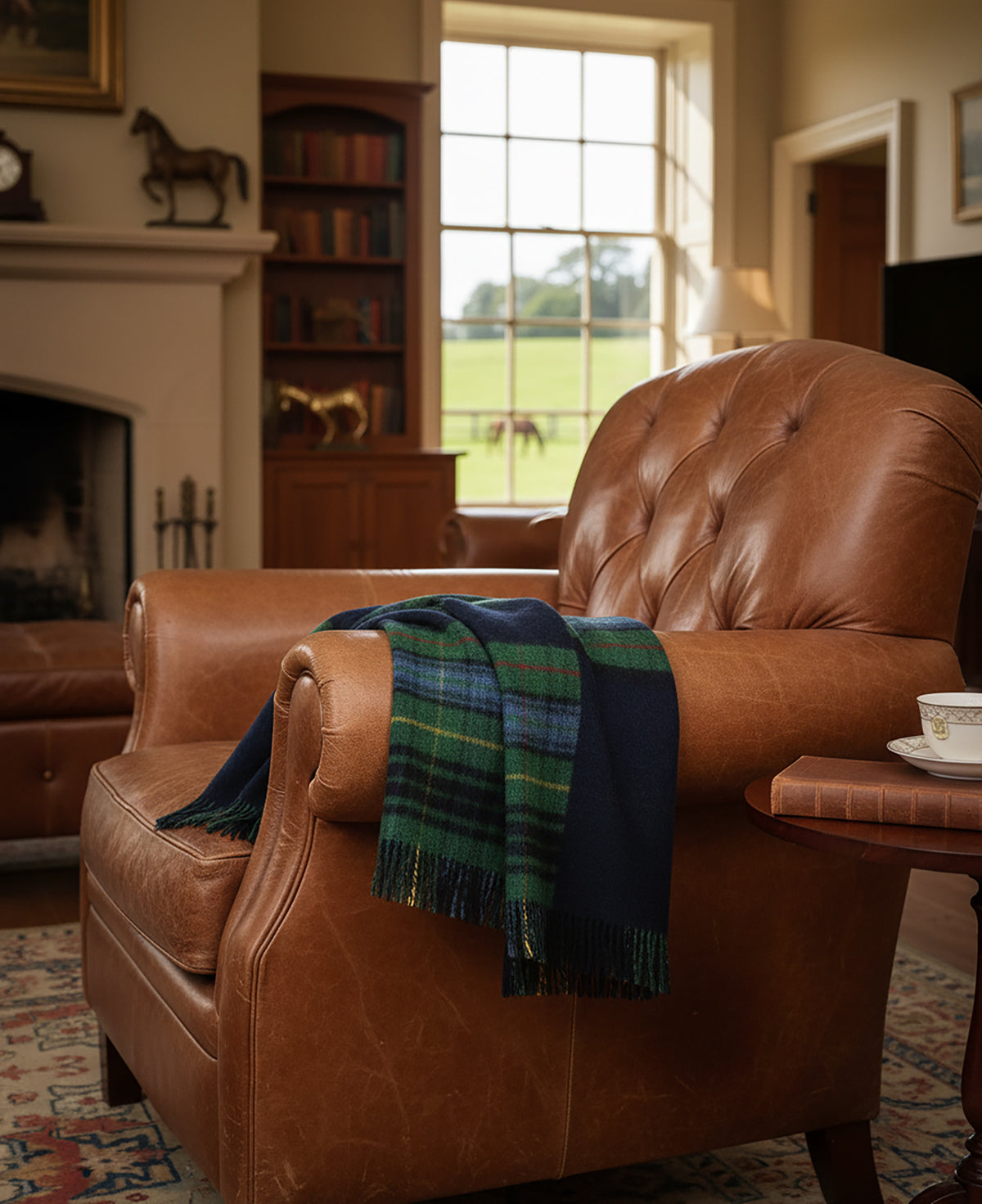 Highland Tweeds Double Cloth Reversible Throw (Classic Patchwork)-Throws and Blankets-[bar code]-Prince of Scots