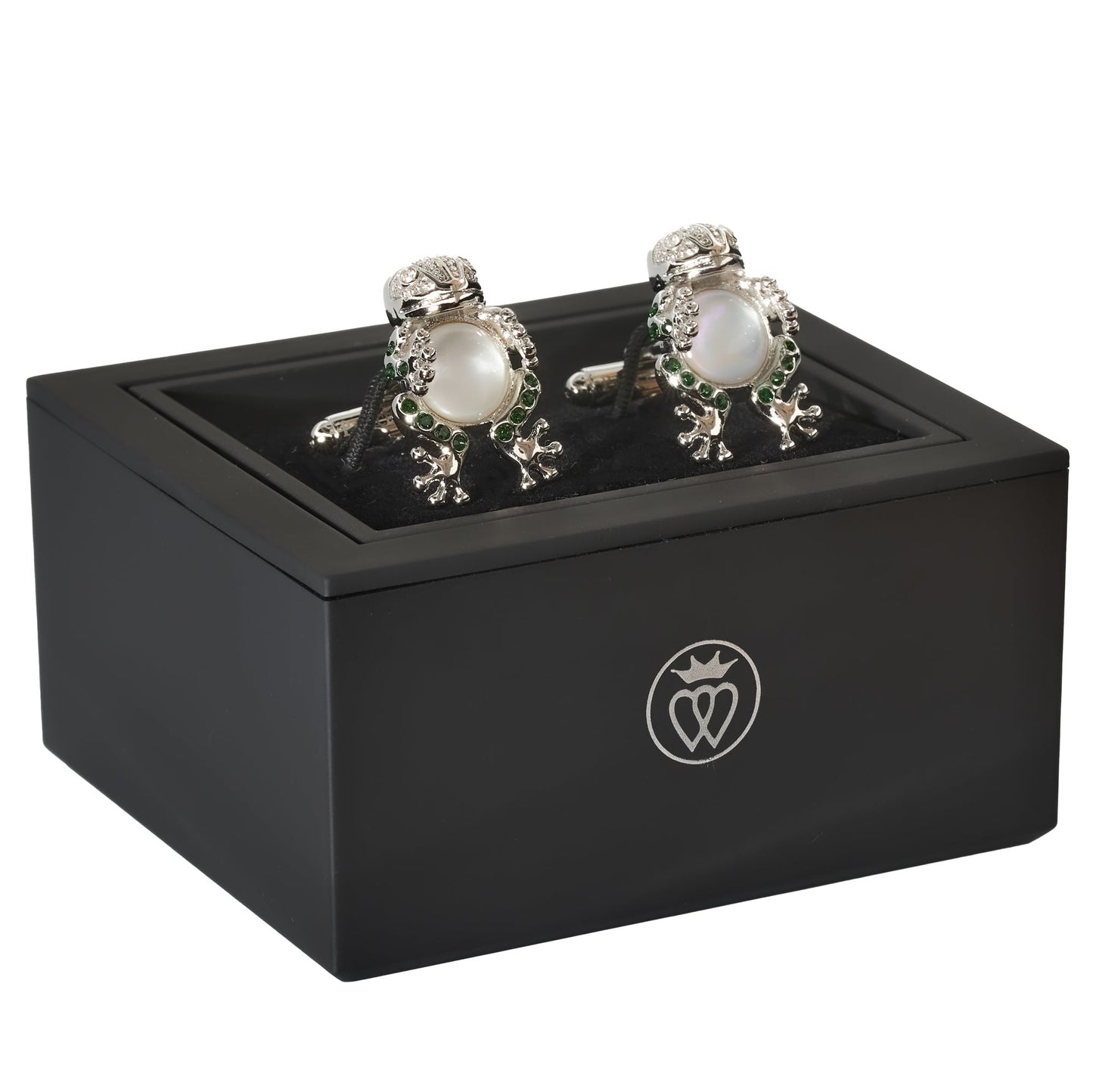 Crystal Frog Prince Cufflinks-Men's Gifts-[bar code]-CrystalFrogPrince-Prince of Scots