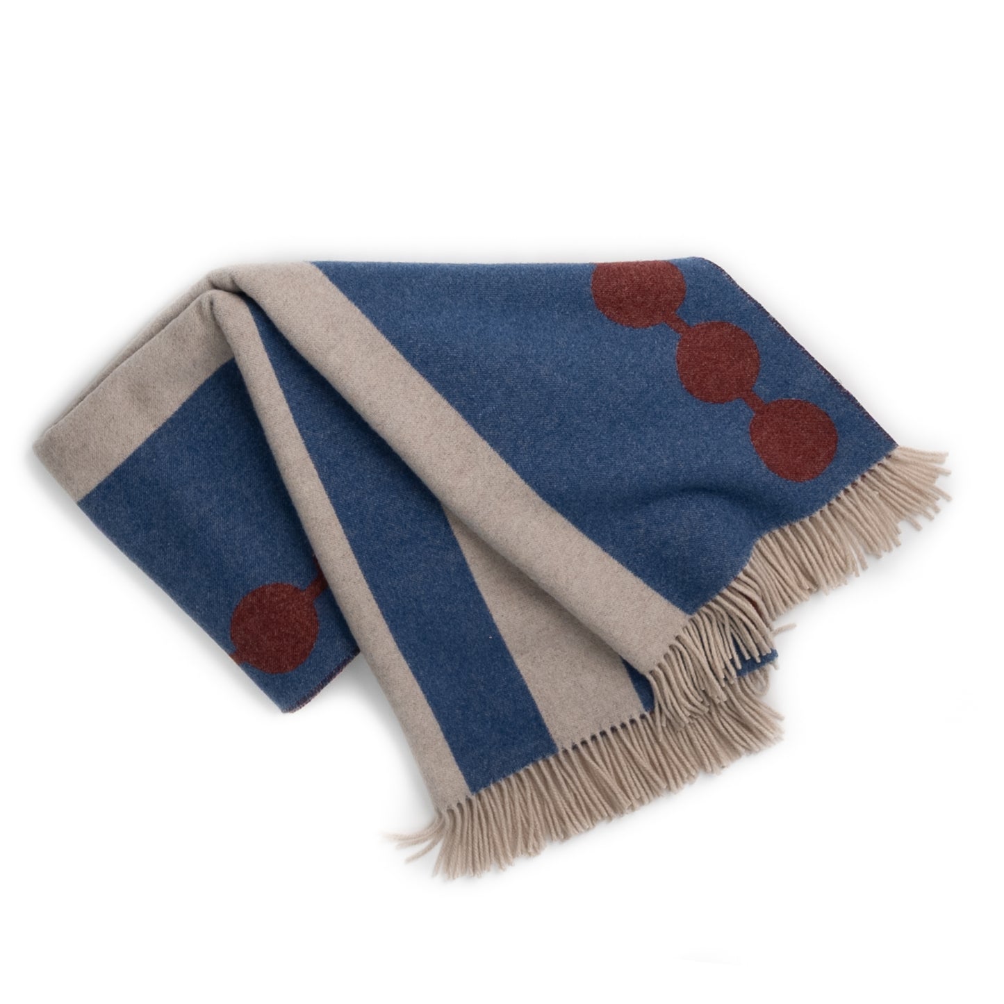 Equestrian Bridle Reversible Throw – Extra-Fine Italian Merino Wool | 56" x 72"-Throws and Blankets-[bar code]-Prince of Scots