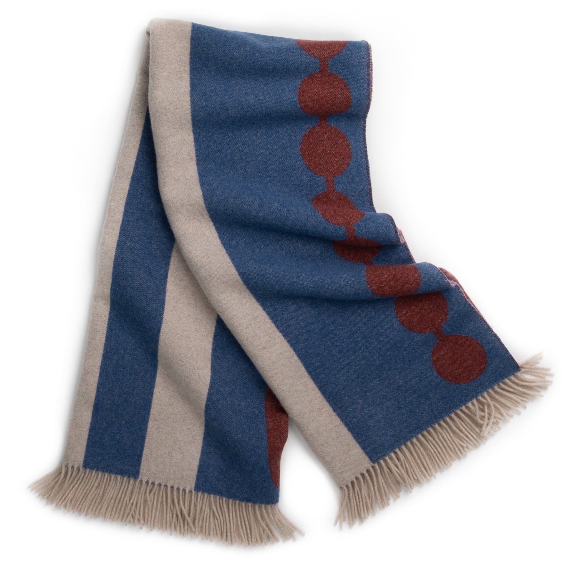 Equestrian Bridle Reversible Throw – Extra-Fine Italian Merino Wool | 56" x 72"-Throws and Blankets-[bar code]-Prince of Scots