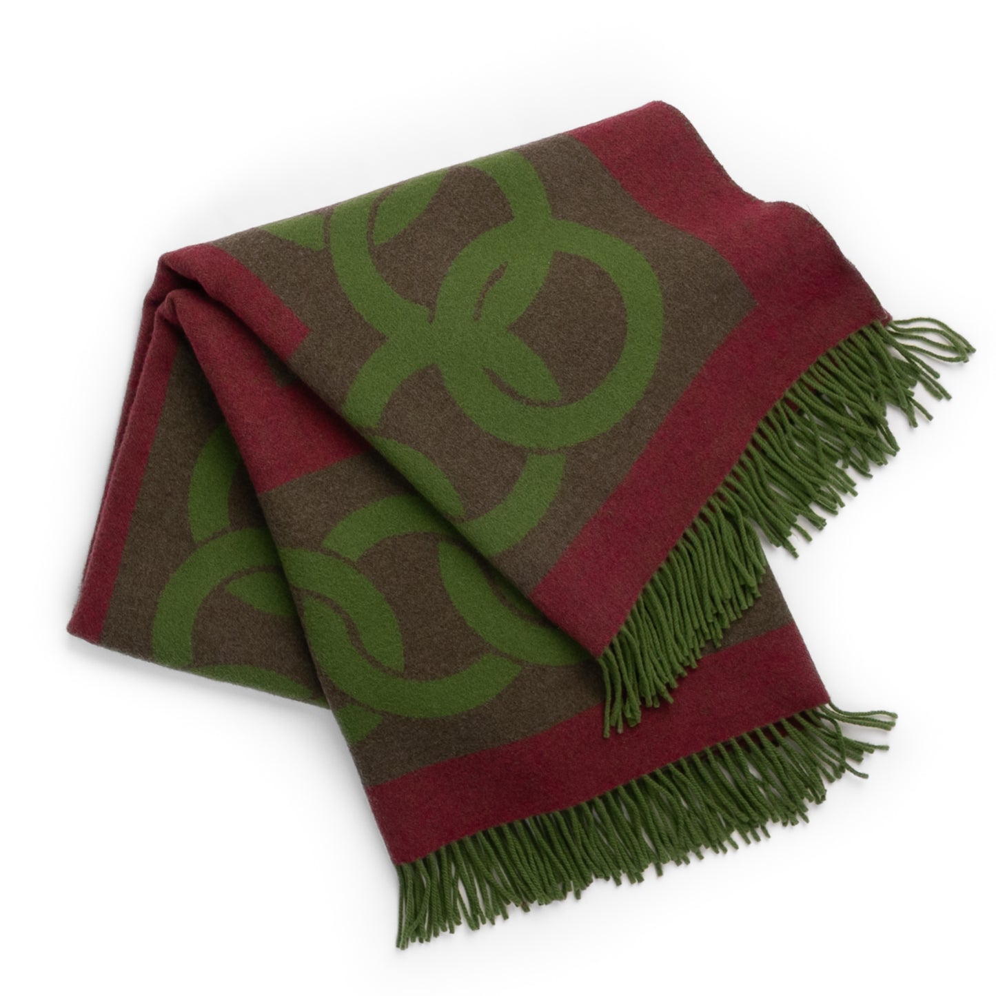 Equestrian Link Reversible Throw – Extra-Fine Italian Merino Wool | 56" x 72"-Throws and Blankets-[bar code]-Prince of Scots