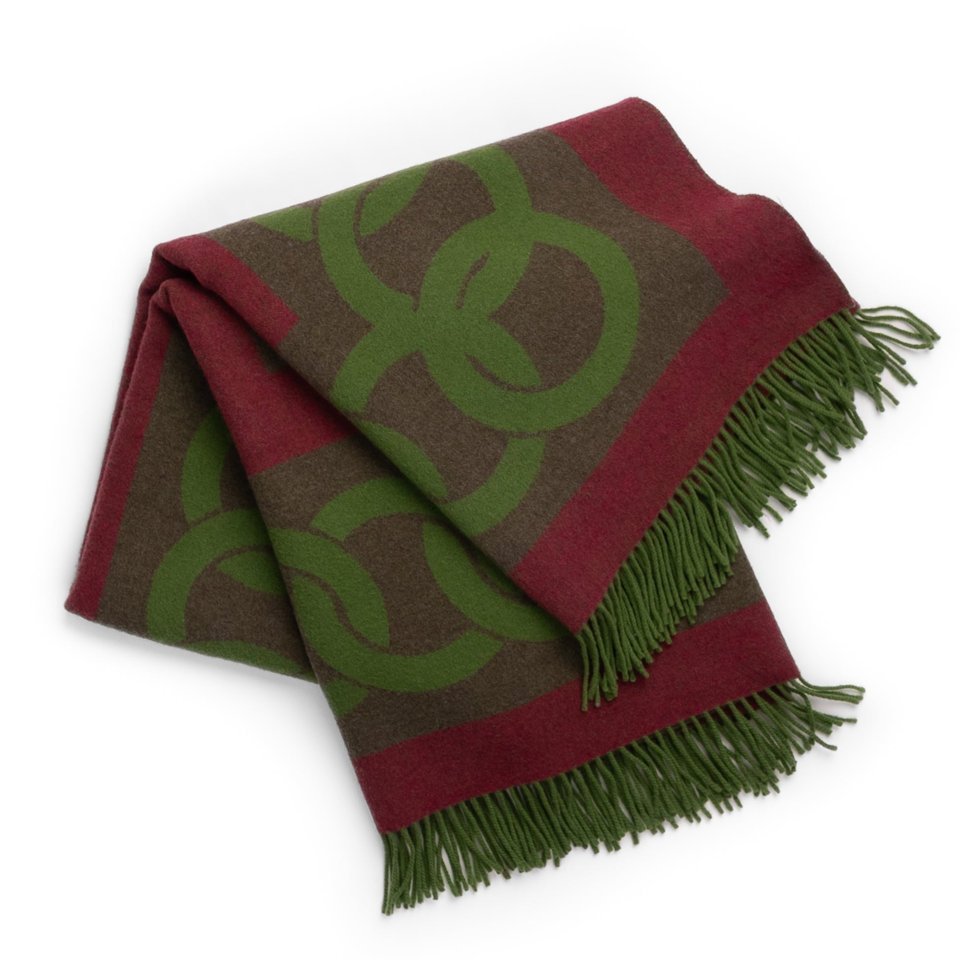 Equestrian Link Reversible Throw – Extra-Fine Italian Merino Wool | 56" x 72"-Throws and Blankets-[bar code]-Prince of Scots