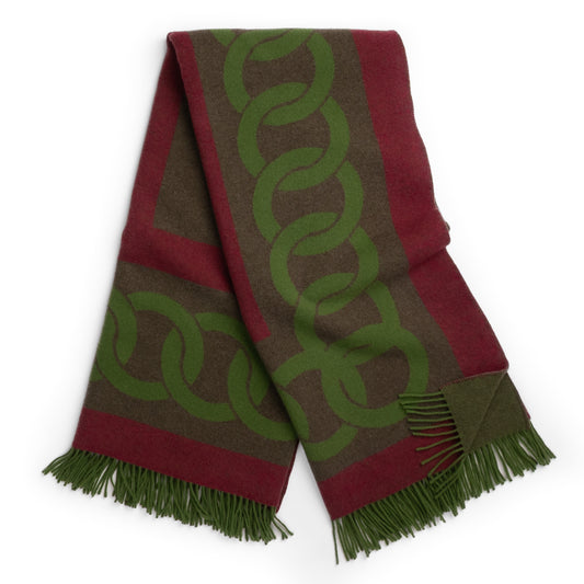 Equestrian Link Reversible Throw – Extra-Fine Italian Merino Wool | 56" x 72"-Throws and Blankets-[bar code]-Prince of Scots