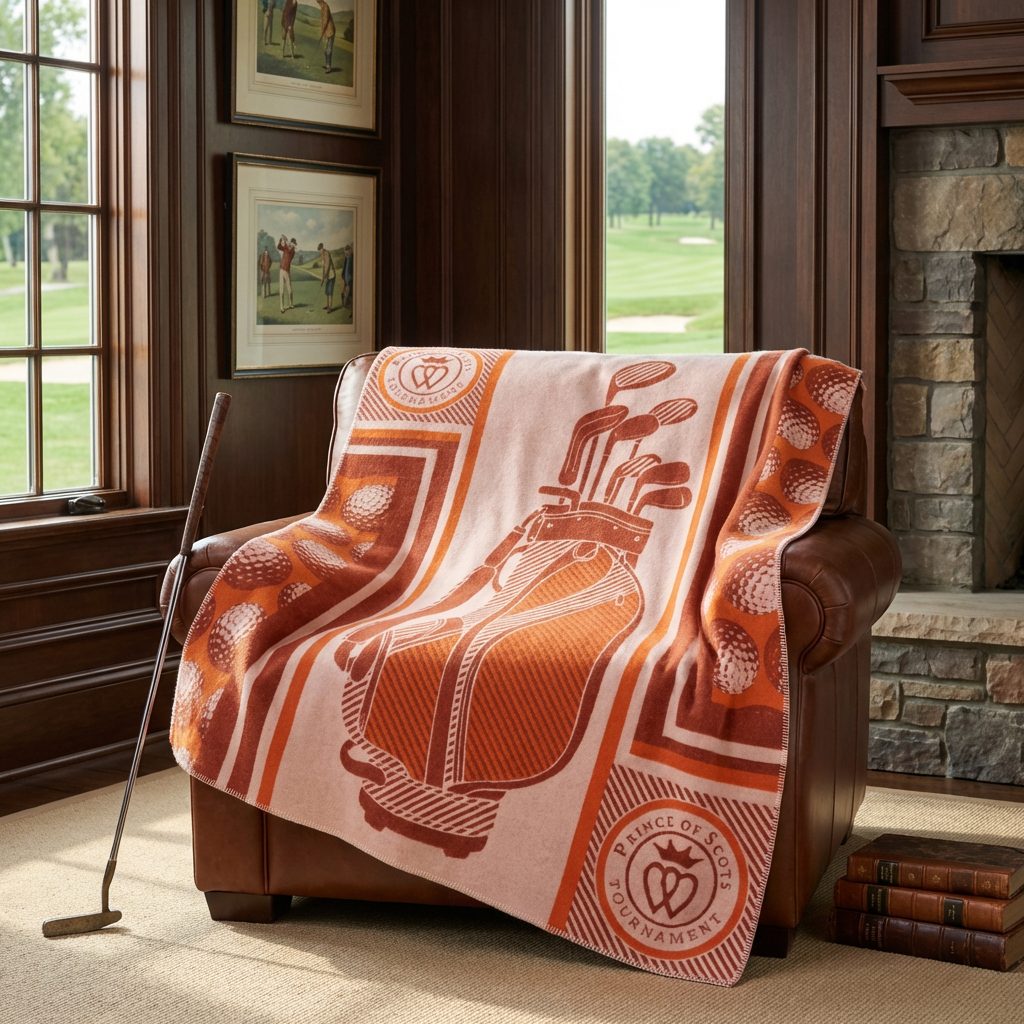 Fairway Heritage Throw – Merino Wool Sporting Blanket by Prince of Scots-Throws and Blankets-[bar code]-Prince of Scots
