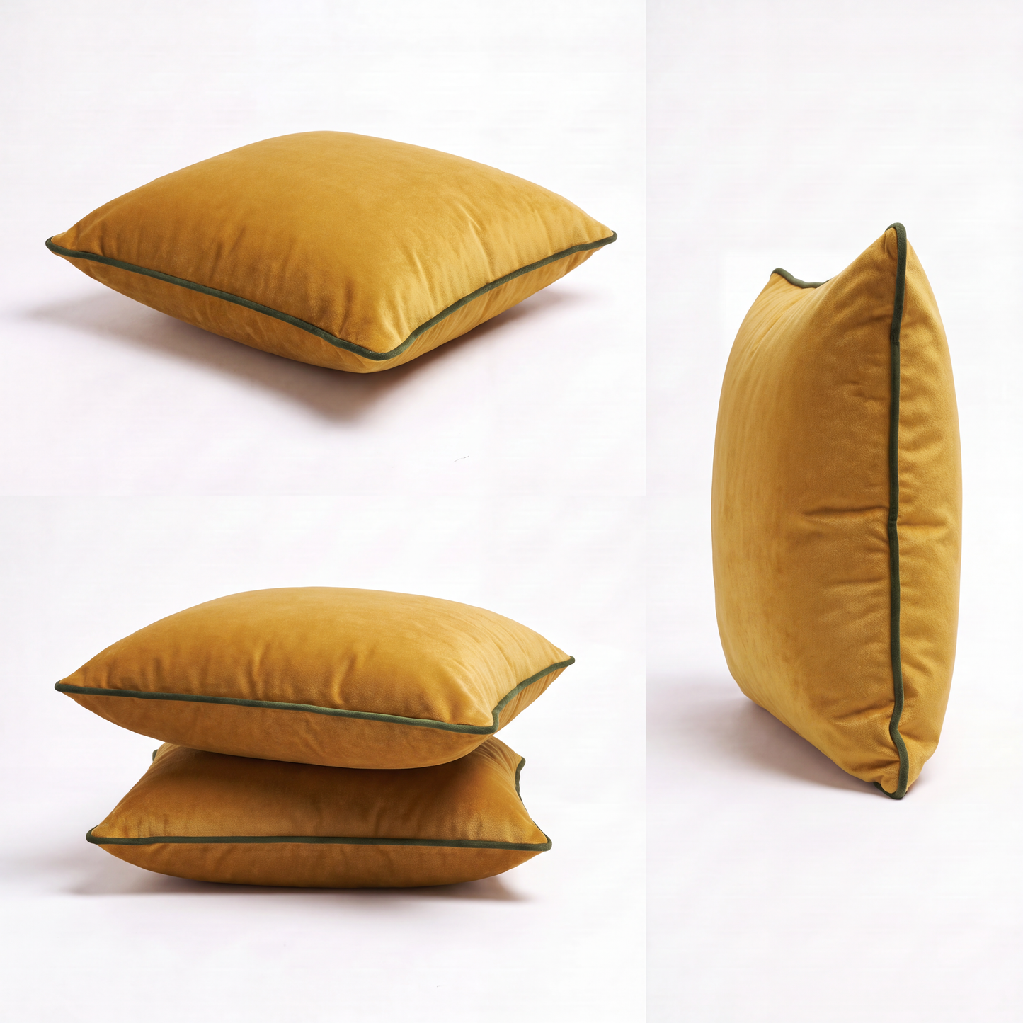 Prince of Scots Turkish Velvet Pillow 22" X 22" ~ Ochre