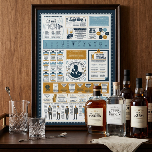 Cocktail Etiquette Tea Towel | Illustrated Bar Towel Gift | Prince of Scots
