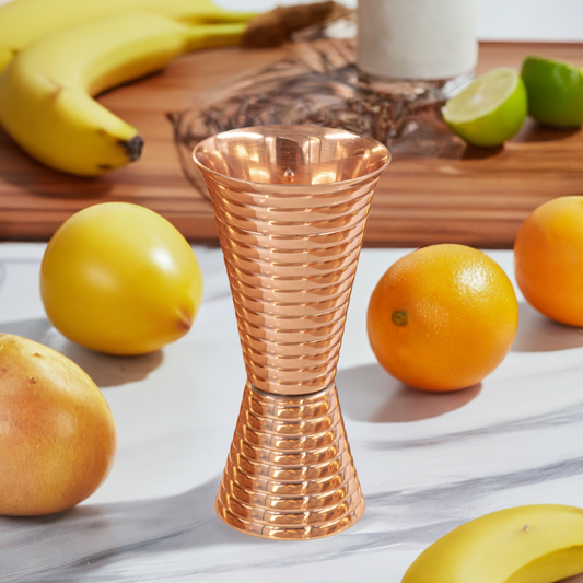 Fluted Copper Double Side Jigger-Dining and Entertaining-Prince of Scots-810032754044-FlutedCopperJigger-Prince of Scots