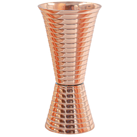 Fluted Copper Double Side Jigger-Dining and Entertaining-[bar code]-FlutedCopperJigger-Prince of Scots