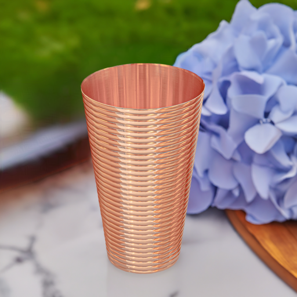 Fluted Copper Tumbler-Dining and Entertaining-Prince of Scots-810032754020-FlutedCopperTumbler-Prince of Scots