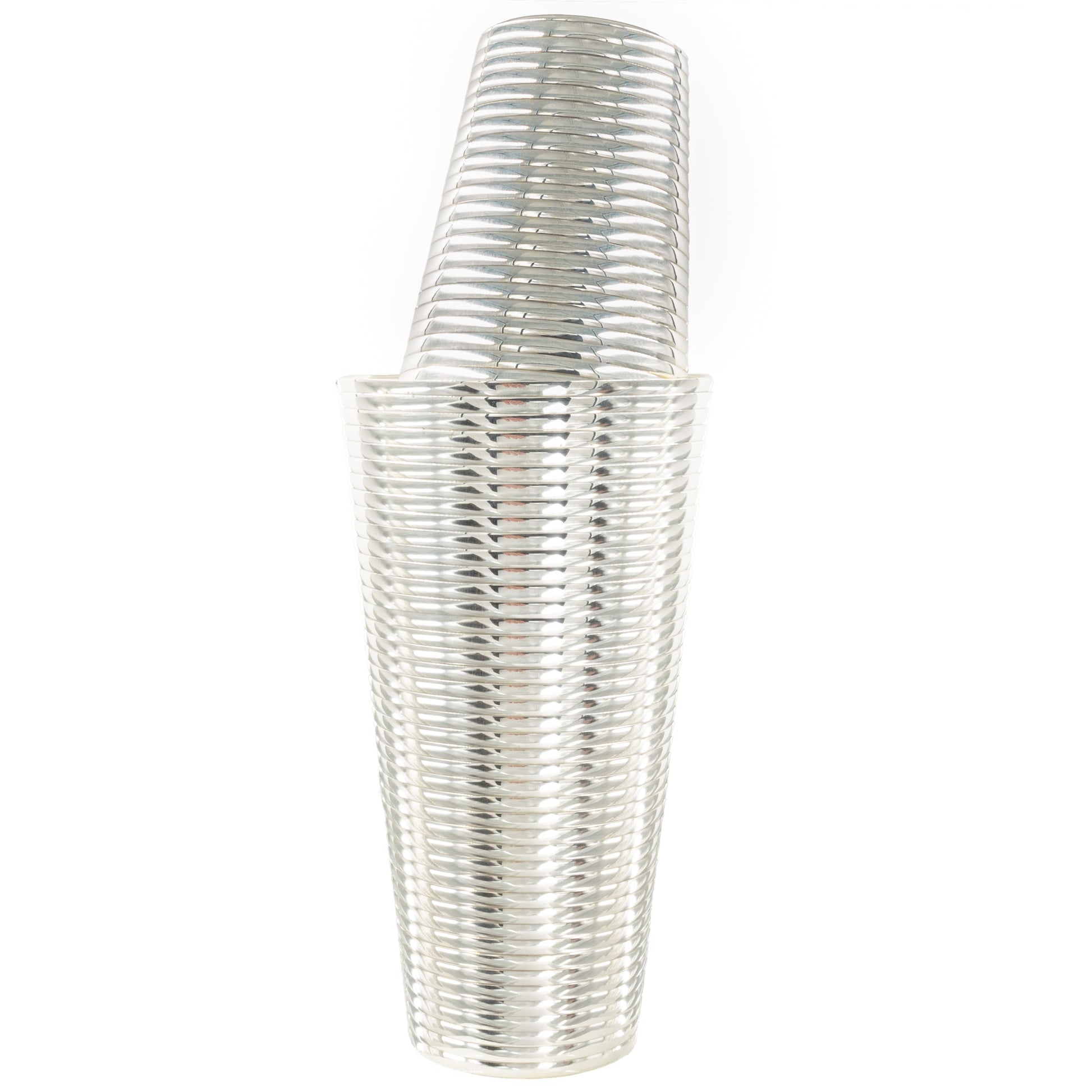 Fluted Silver 3-Piece Cocktail Shaker Set-Dining and Entertaining-Prince of Scots-810032754082-FlutedSilverShakerSet-Prince of Scots