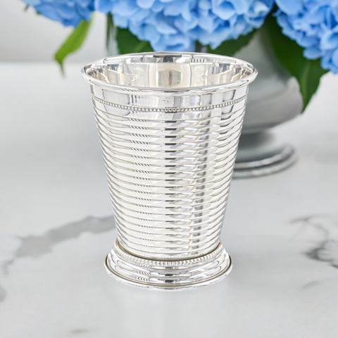 Fluted Silver Julep Cup-Mint Julep-Prince of Scots-810032753986-FlutedSilver-Prince of Scots