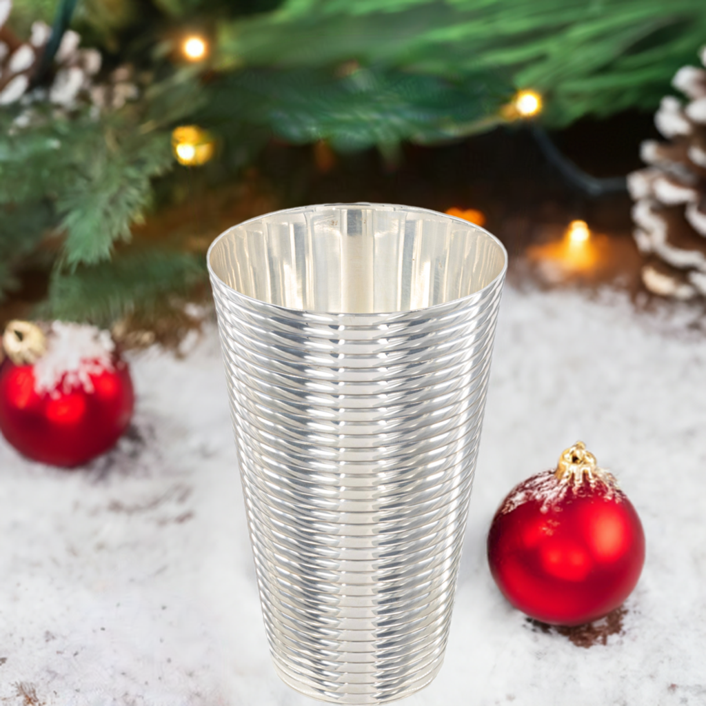 Fluted Silver Tumbler-Dining and Entertaining-Prince of Scots-810032754013-FlutedSilverTumbler-Prince of Scots