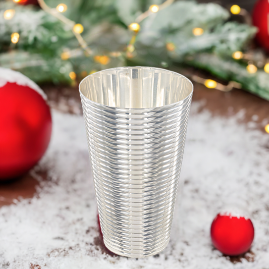 Fluted Silver Tumbler-Dining and Entertaining-Prince of Scots-810032754013-FlutedSilverTumbler-Prince of Scots