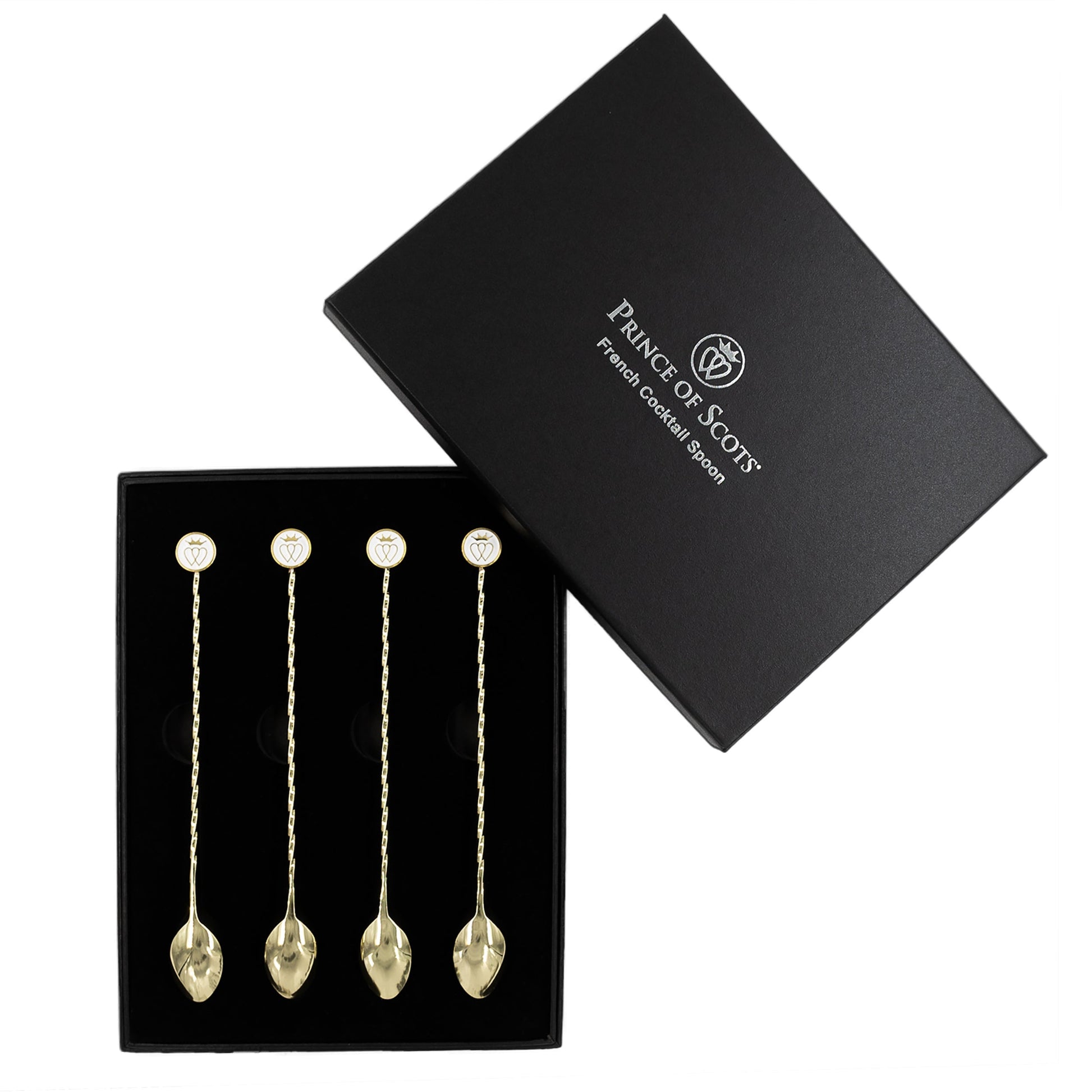 French Cocktail Spoon Gift Set ~ Gold ~-Barware-Prince of Scots-810032753740-FrenchSpoonGold-Prince of Scots