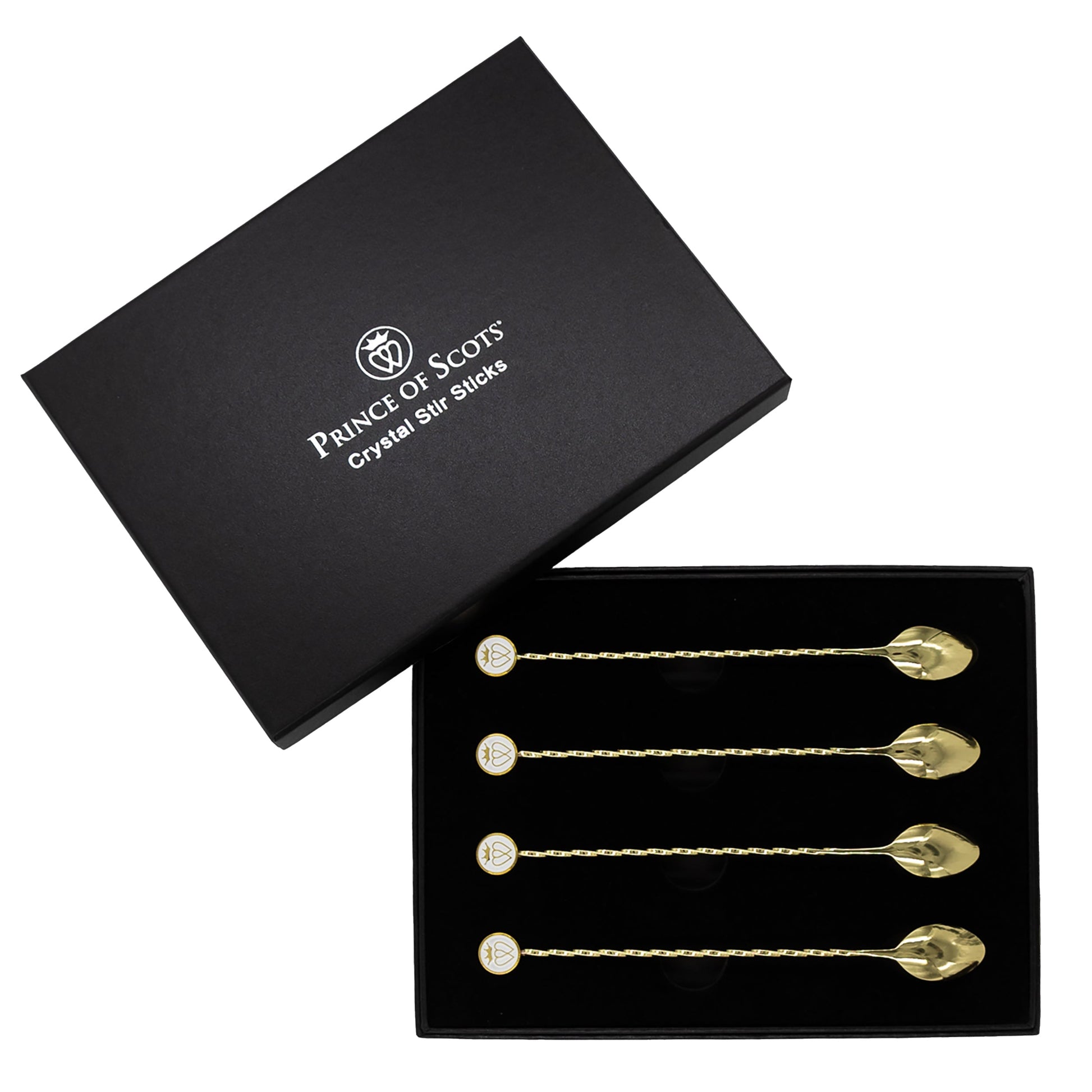 French Cocktail Spoon Gift Set ~ Gold ~-Barware-Prince of Scots-810032753740-FrenchSpoonGold-Prince of Scots