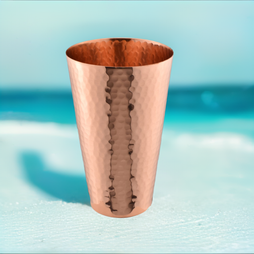 Hammered Copper Ice Tea Tumbler-Dining and Entertaining-Prince of Scots-Prince of Scots