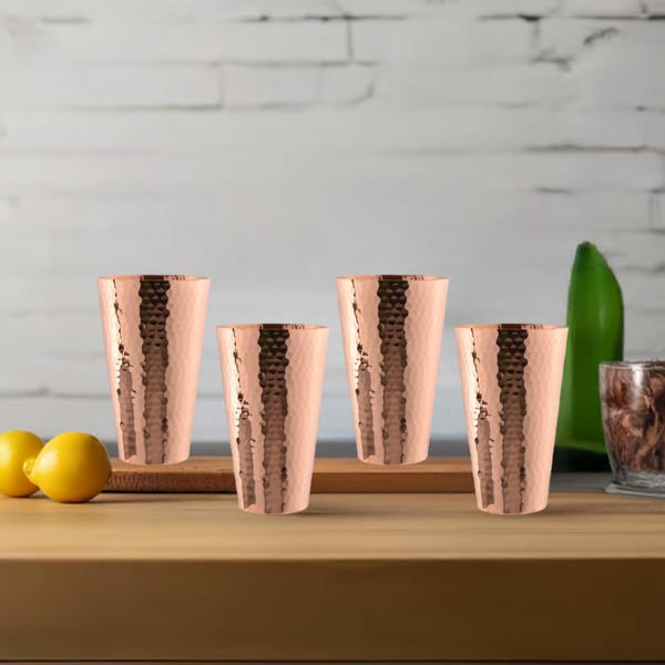 Hammered Copper Ice Tea Tumbler (Set of 4)-Dining and Entertaining-Prince of Scots-810032754143-IceTea18oz-4-Prince of Scots