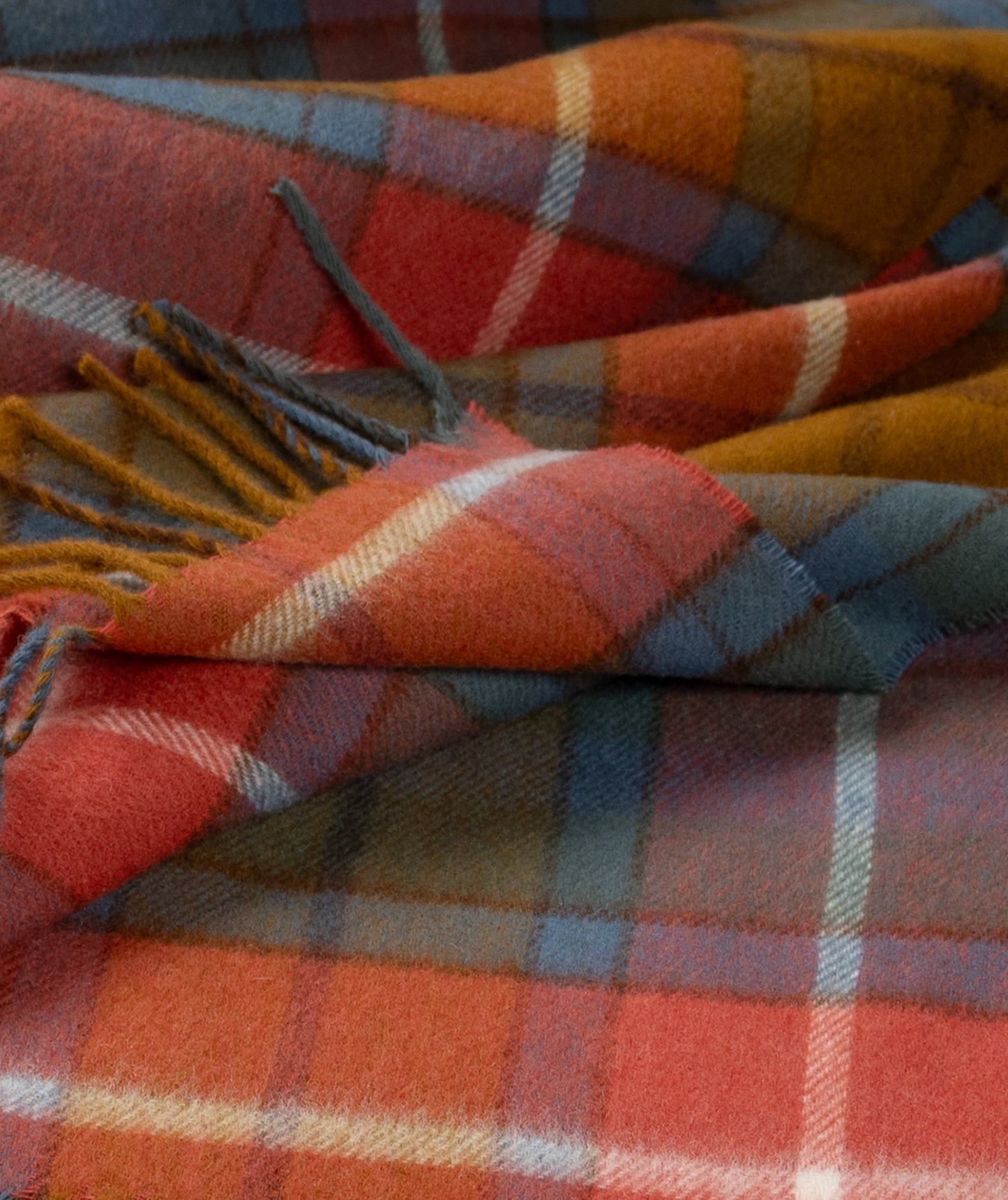 Highland Tartan Tweed Merino Wool Throw ~ Antique Buchanan~-Throws and Blankets-[bar code]-Prince of Scots