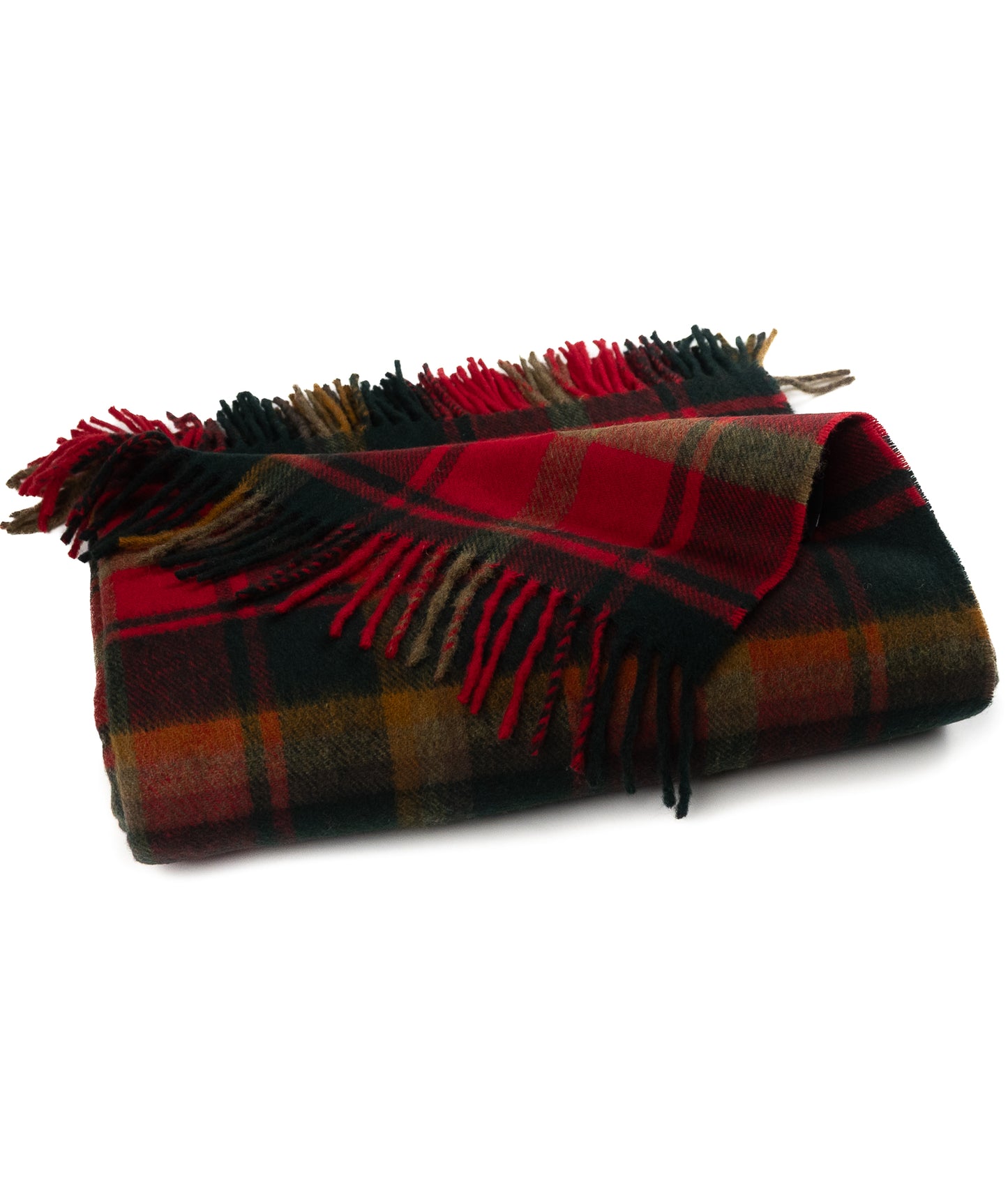 Highland Tartan Tweed Merino Wool Throw ~ Dark Maple ~-Throws and Blankets-[bar code]-Prince of Scots