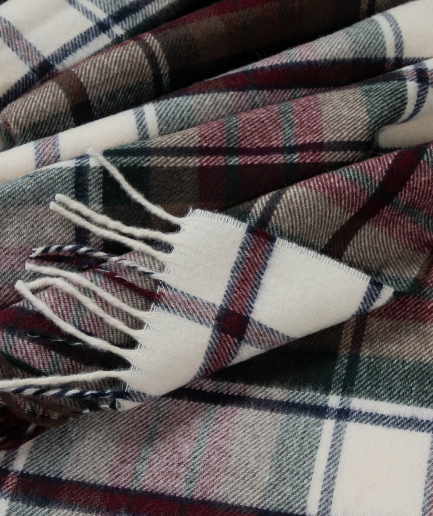 Highland Tartan Tweed Merino Wool Throw ~ Dress Macduff ~-Throws and Blankets-[bar code]-Prince of Scots