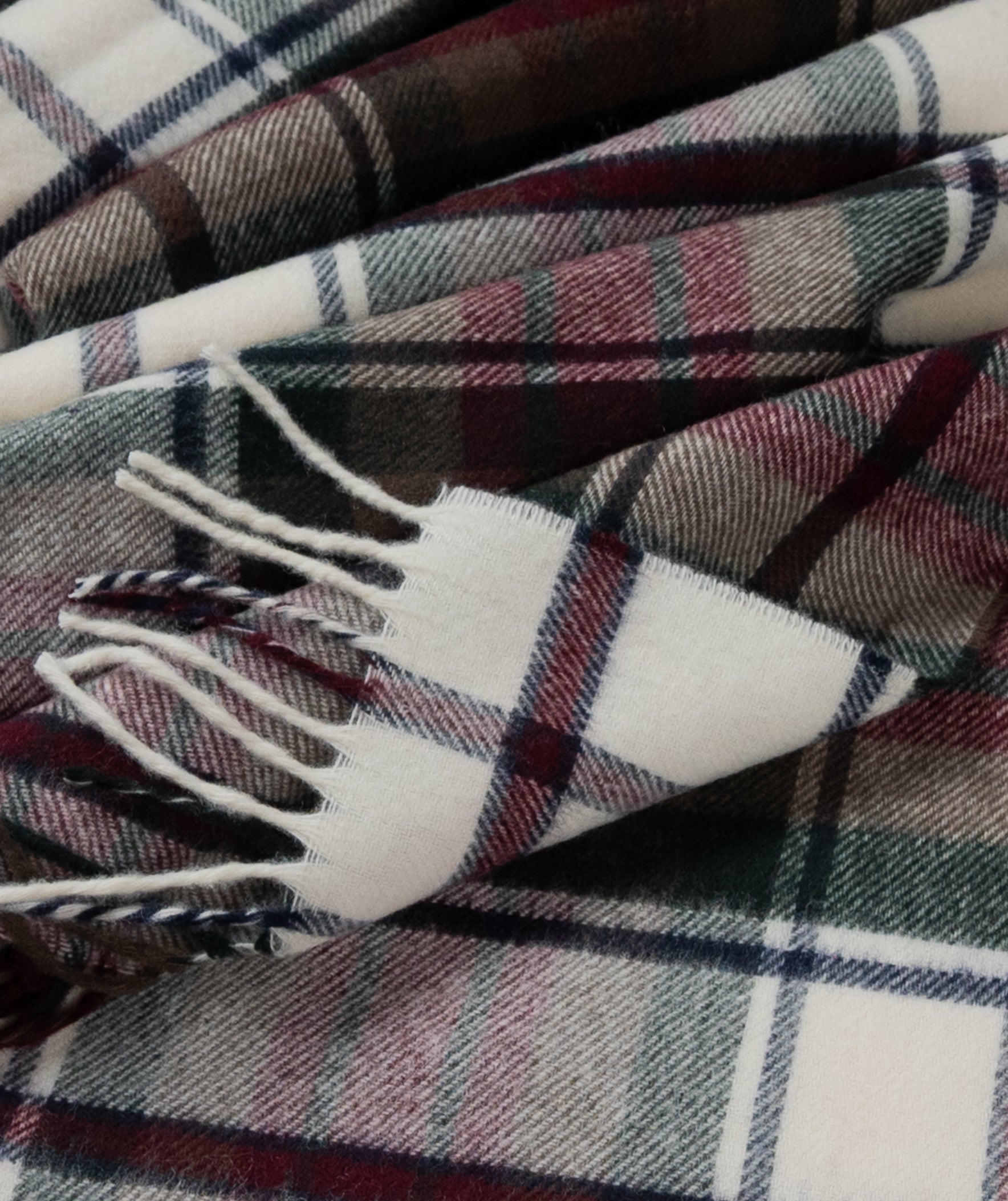 Highland Tartan Tweed Merino Wool Throw ~ Dress Macduff ~-Throws and Blankets-[bar code]-Prince of Scots