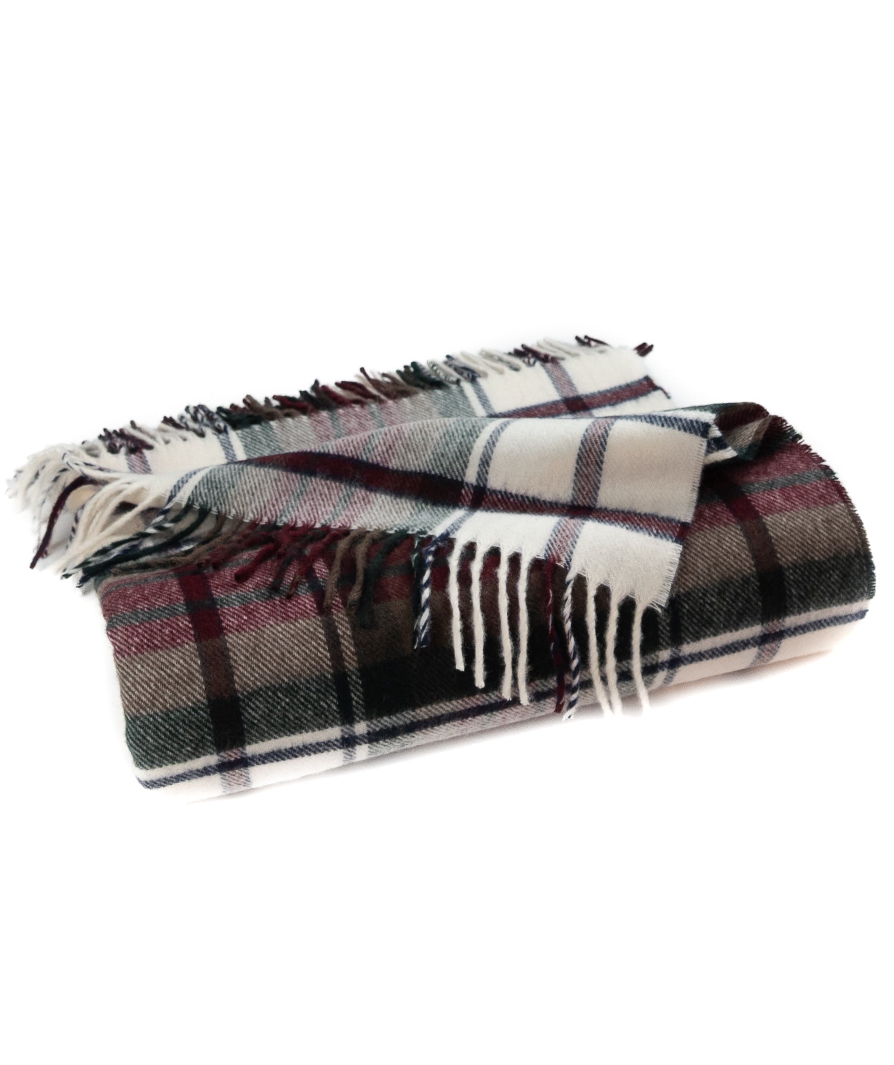 Highland Tartan Tweed Merino Wool Throw ~ Dress Macduff ~-Throws and Blankets-[bar code]-Prince of Scots