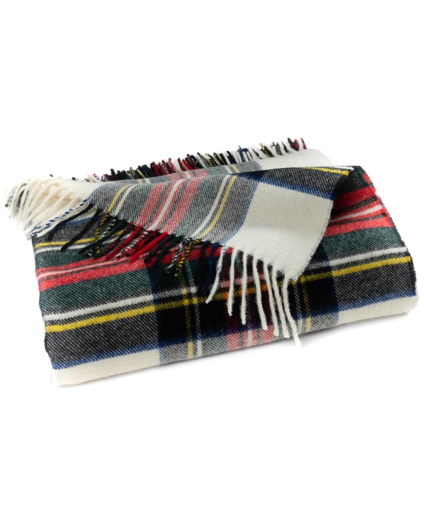 Highland Tartan Tweed Merino Wool Throw ~ Dress Stewart ~-Blankets-[bar code]-Prince of Scots
